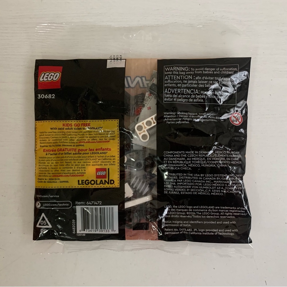 LEGO Technic NASA Mars Rover Perseverance Polybag 30682 - Picture 2 of 2